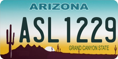 AZ license plate ASL1229