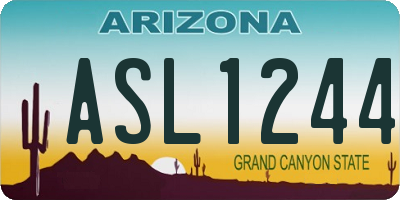 AZ license plate ASL1244