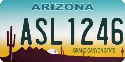 AZ license plate ASL1246