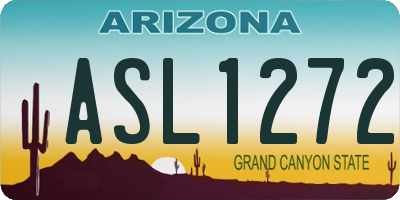 AZ license plate ASL1272