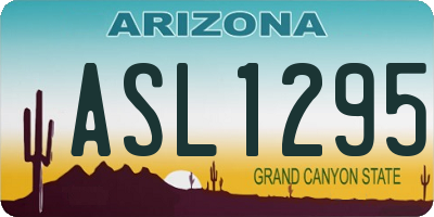 AZ license plate ASL1295