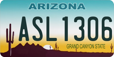 AZ license plate ASL1306