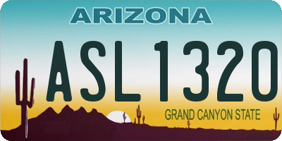 AZ license plate ASL1320
