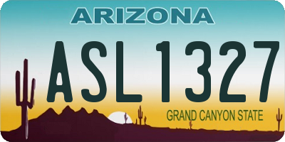 AZ license plate ASL1327