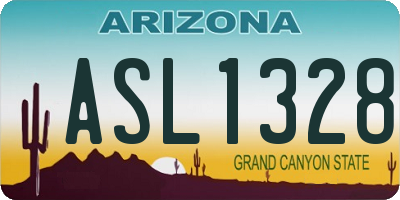 AZ license plate ASL1328