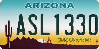 AZ license plate ASL1330