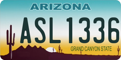 AZ license plate ASL1336
