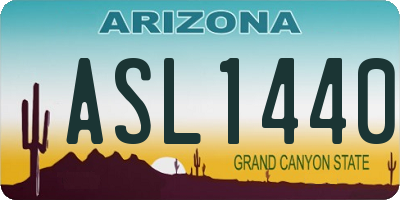 AZ license plate ASL1440