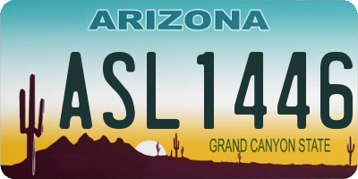 AZ license plate ASL1446