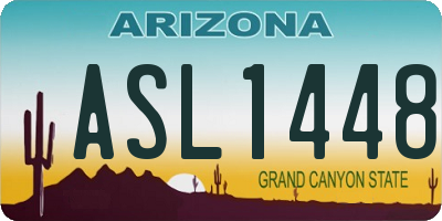 AZ license plate ASL1448