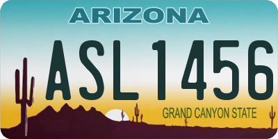 AZ license plate ASL1456