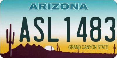 AZ license plate ASL1483
