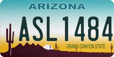 AZ license plate ASL1484