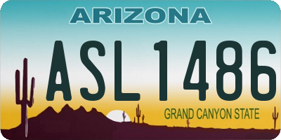 AZ license plate ASL1486