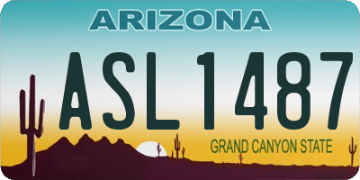AZ license plate ASL1487