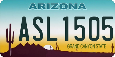 AZ license plate ASL1505