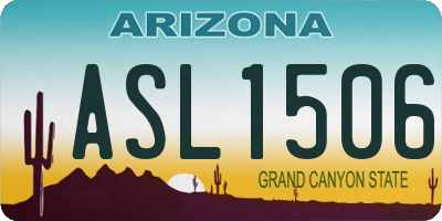 AZ license plate ASL1506
