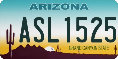 AZ license plate ASL1525