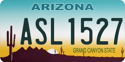 AZ license plate ASL1527