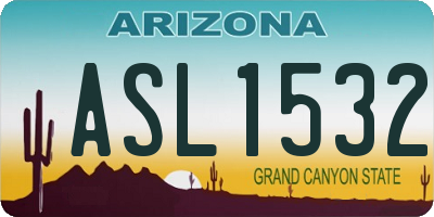 AZ license plate ASL1532