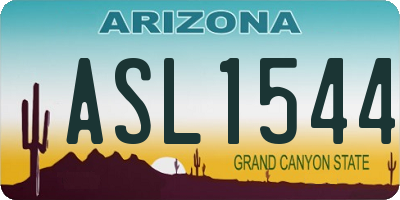 AZ license plate ASL1544