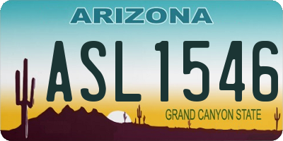 AZ license plate ASL1546