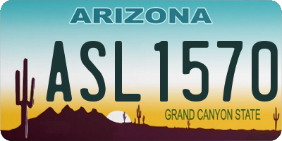 AZ license plate ASL1570