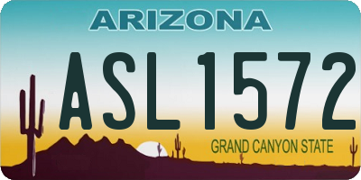 AZ license plate ASL1572