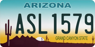 AZ license plate ASL1579