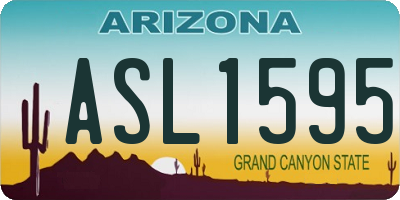 AZ license plate ASL1595