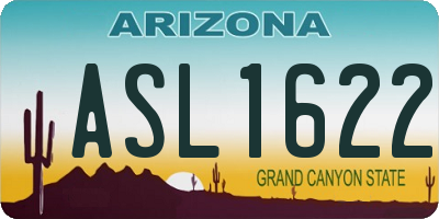 AZ license plate ASL1622