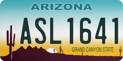 AZ license plate ASL1641