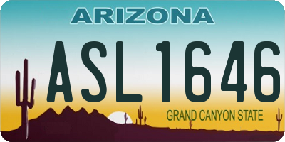 AZ license plate ASL1646