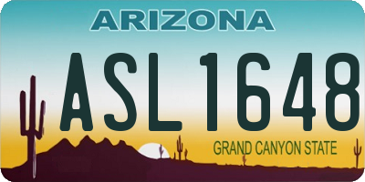 AZ license plate ASL1648