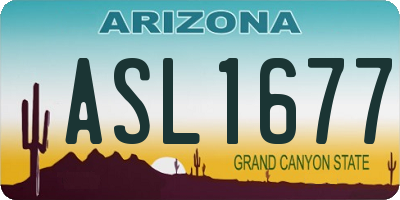 AZ license plate ASL1677