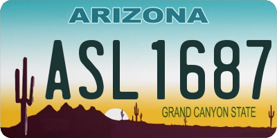 AZ license plate ASL1687