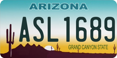 AZ license plate ASL1689