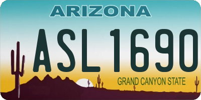 AZ license plate ASL1690