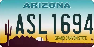 AZ license plate ASL1694