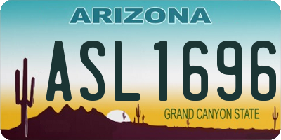 AZ license plate ASL1696