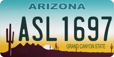 AZ license plate ASL1697