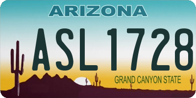 AZ license plate ASL1728
