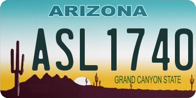 AZ license plate ASL1740