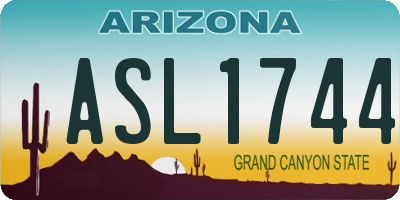 AZ license plate ASL1744