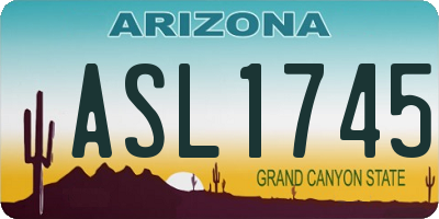 AZ license plate ASL1745