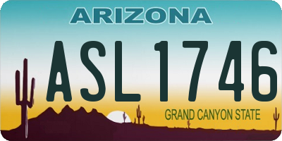 AZ license plate ASL1746