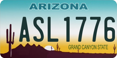 AZ license plate ASL1776