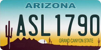 AZ license plate ASL1790
