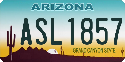 AZ license plate ASL1857