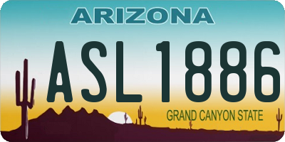 AZ license plate ASL1886